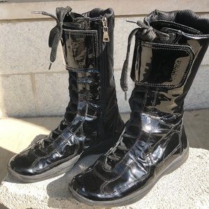 Prada combat boots